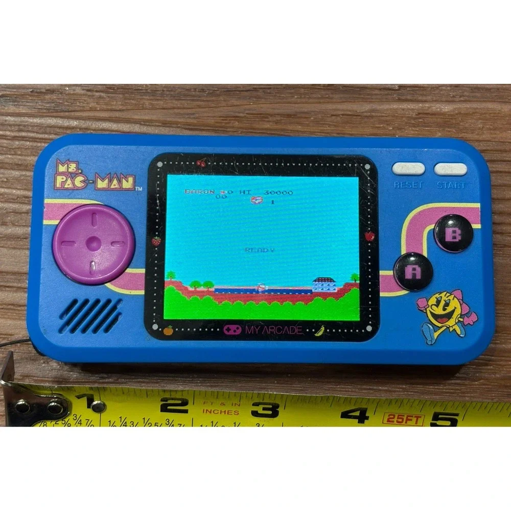 My Arcade Ms. Pac-Man Pocket Player Gioco Vintage 3 Giochi Sky Kid Mappy WORKS